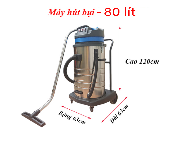 Máy hút bụi-nước công nghiệp 80 lít