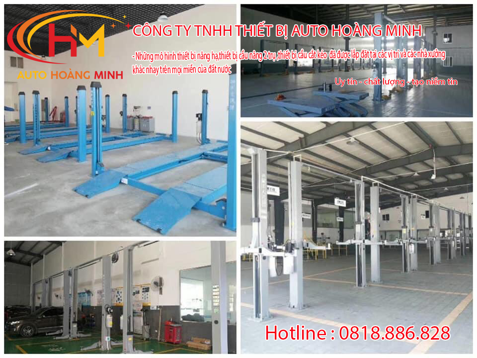 Lợi ích, tính năng, cấu tạo, nguyên lý sử dụng cầu nâng 4 trụ