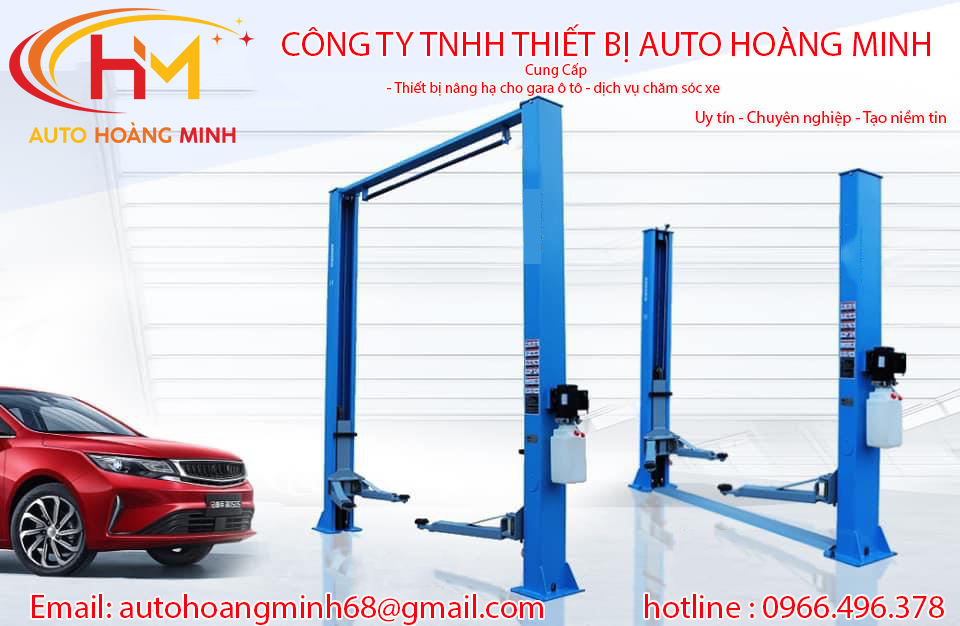 Lợi ích, tính năng, cấu tạo, nguyên lý sử dụng cầu nâng 2 trụ