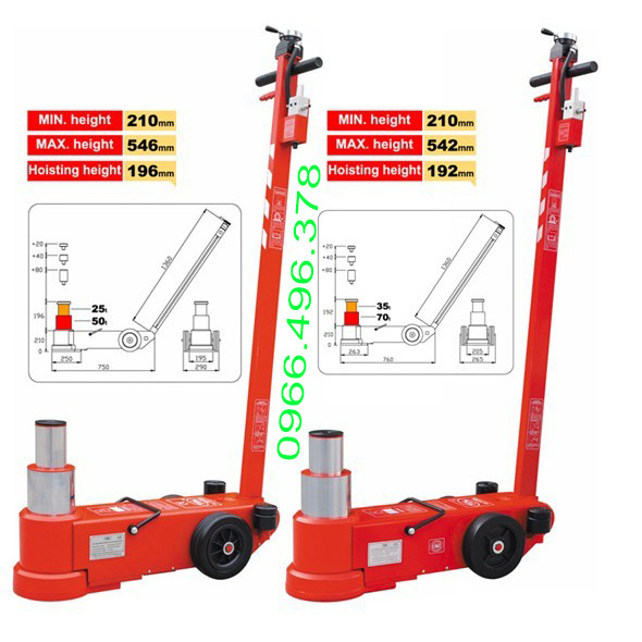 Kích Thủy lực Jack Pneumohydraulic 25T 50T 75T