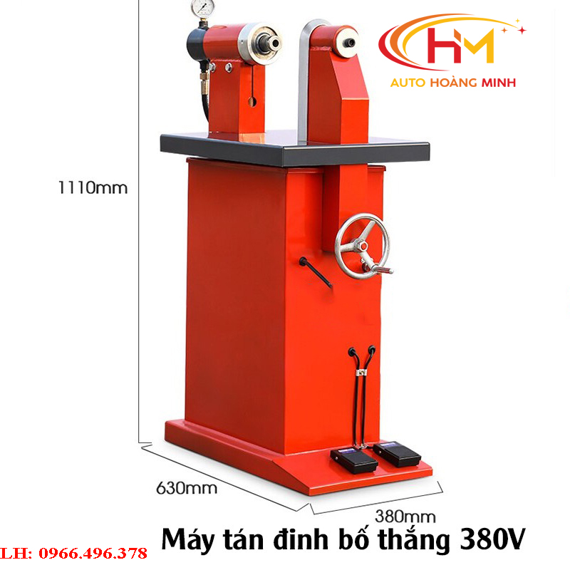 Máy tán má phanh kiểu nằm ngang